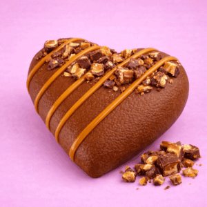 Choco Snick - Cuore di Cioccolato al Latte ripieno di Caramello Mou, Pasta di Arachidi e Arachidi Salati - 350g