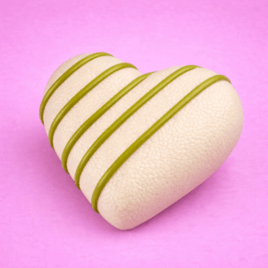 Pistacchio & Galak - Cuore di Cioccolato Bianco ripieno di Crema Bigusto al Pistacchio e Perline Croccanti - 350g